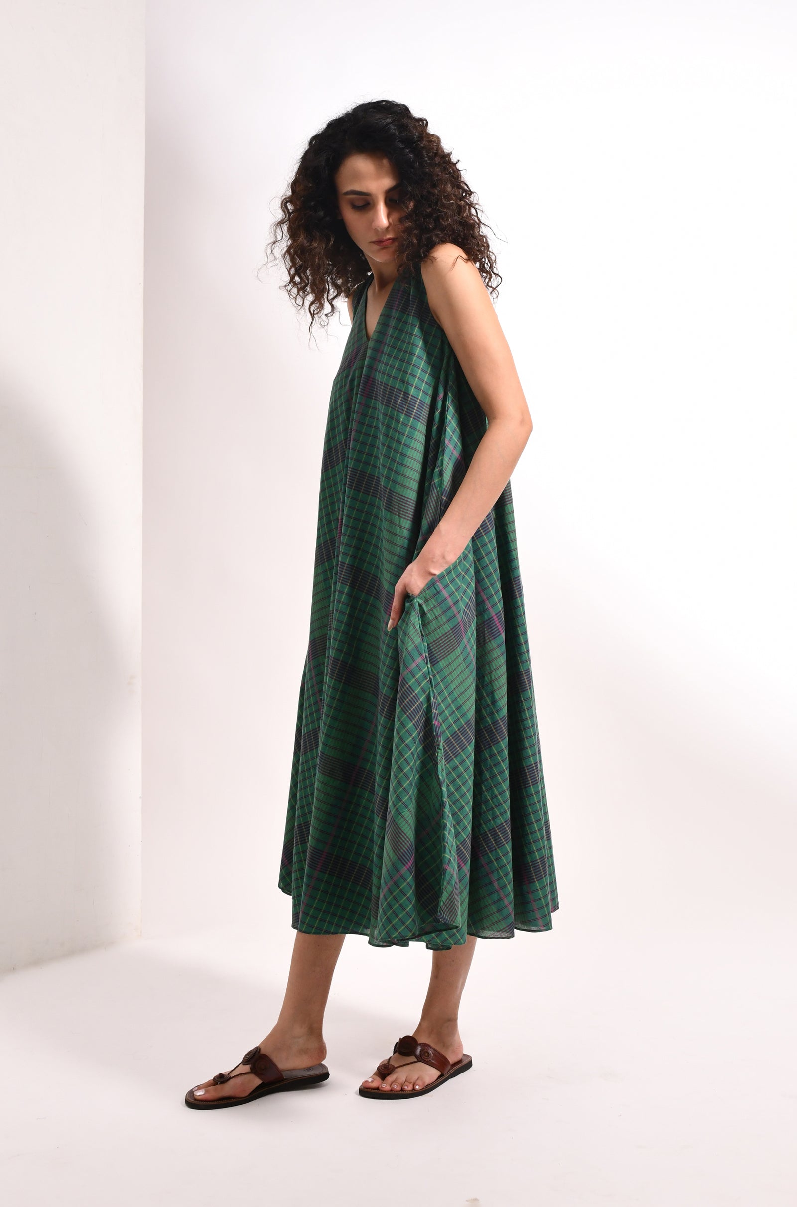 Madras checks ureb dress - handloom cotton dress