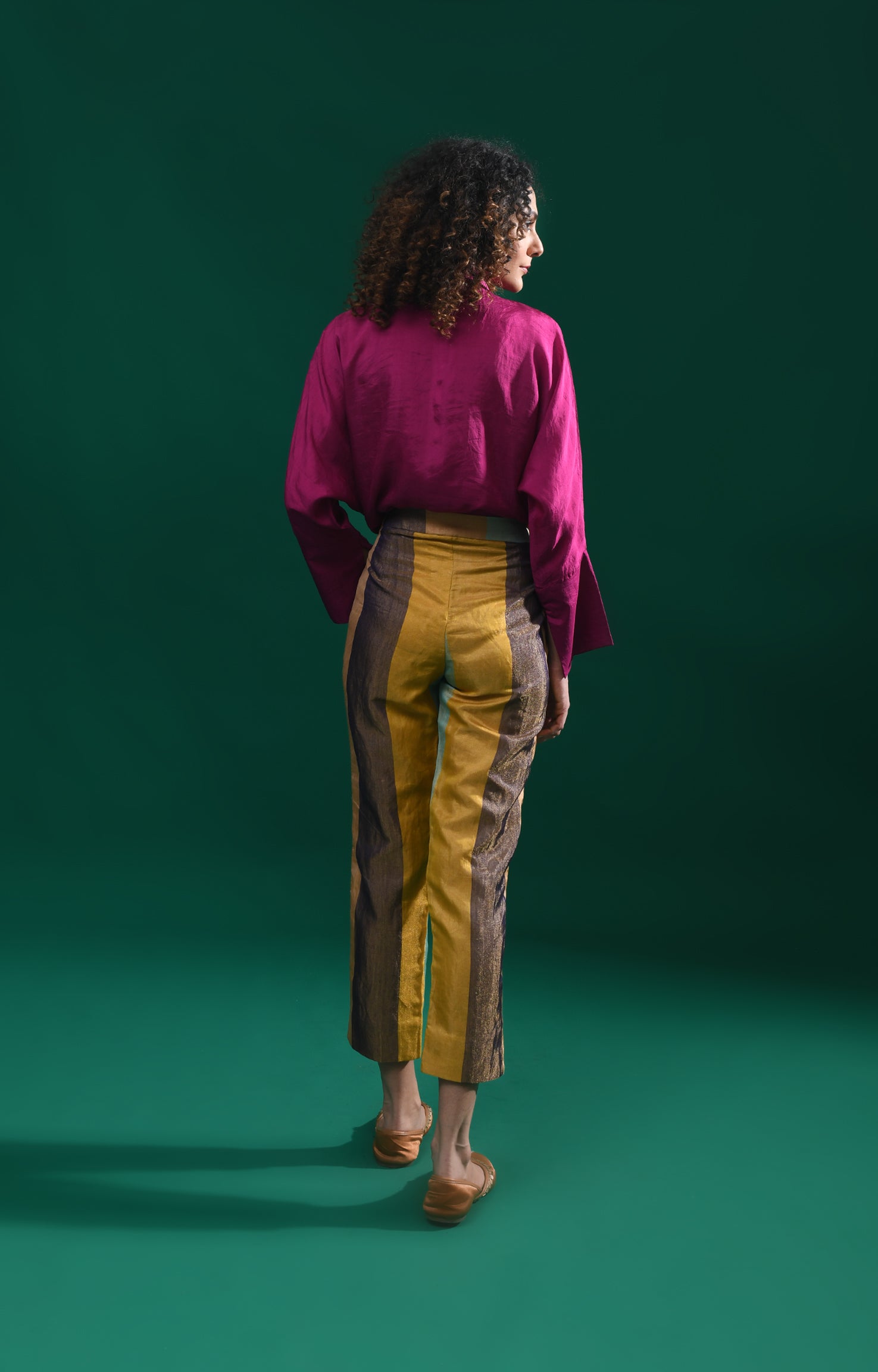 Straight Cut Tissue Trouser- Blue & More