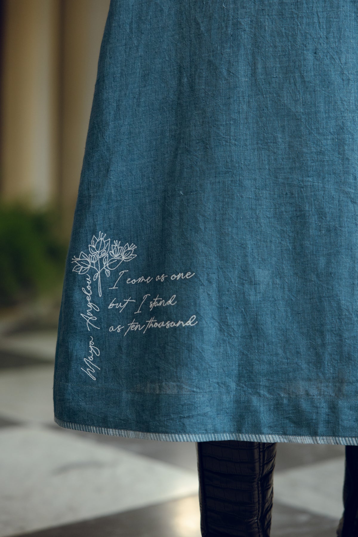Women's linen midi dress – The Ruth Dress by Hiranya