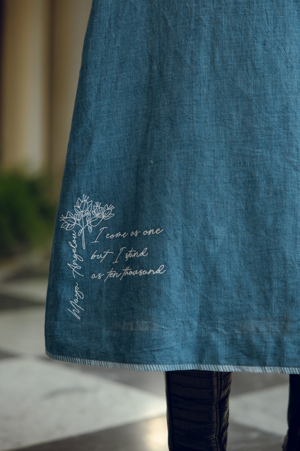 Women's linen midi dress – The Ruth Dress by Hiranya