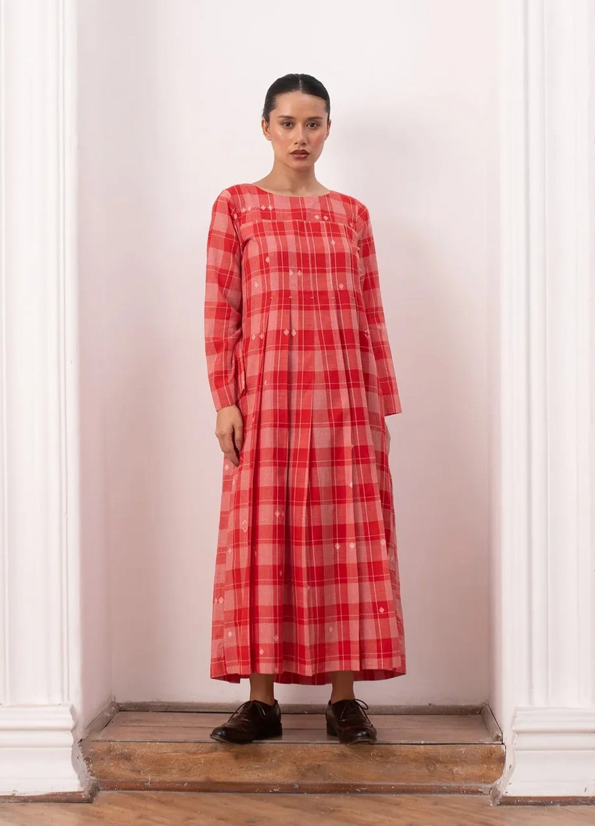 Eileen Dress (Red & White)