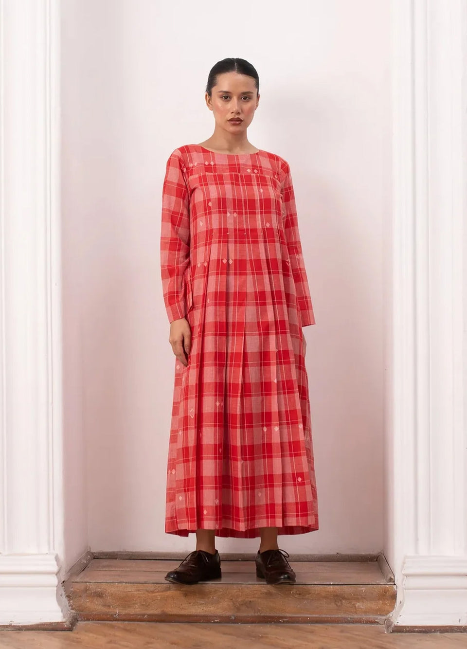 Eileen Dress (Red & White)
