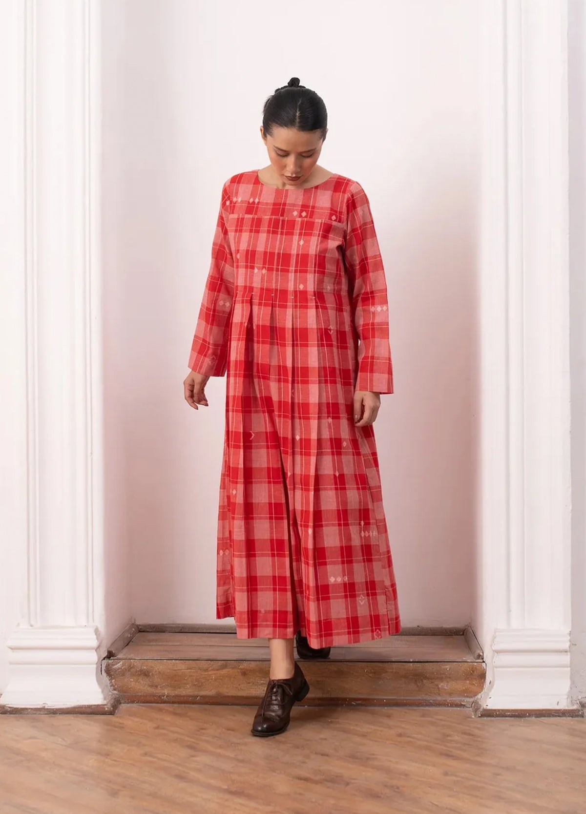 Eileen Dress (Red & White)