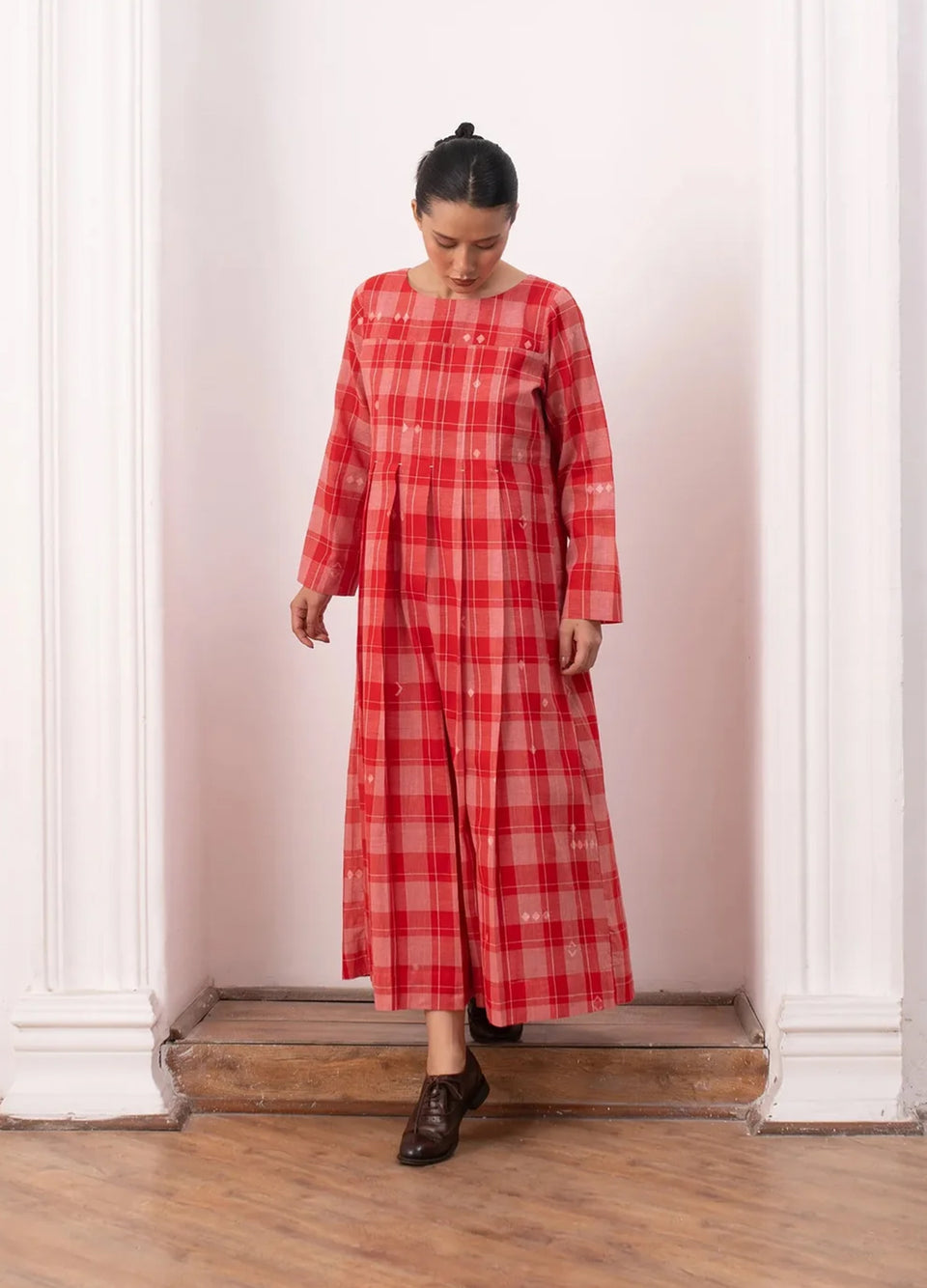 Eileen Dress (Red & White)