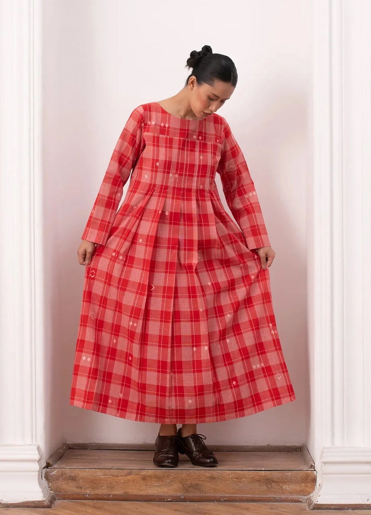 Eileen Dress (Red & White)