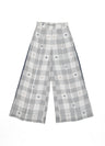 Hannah Jamdani Trouser (White & Indigo)