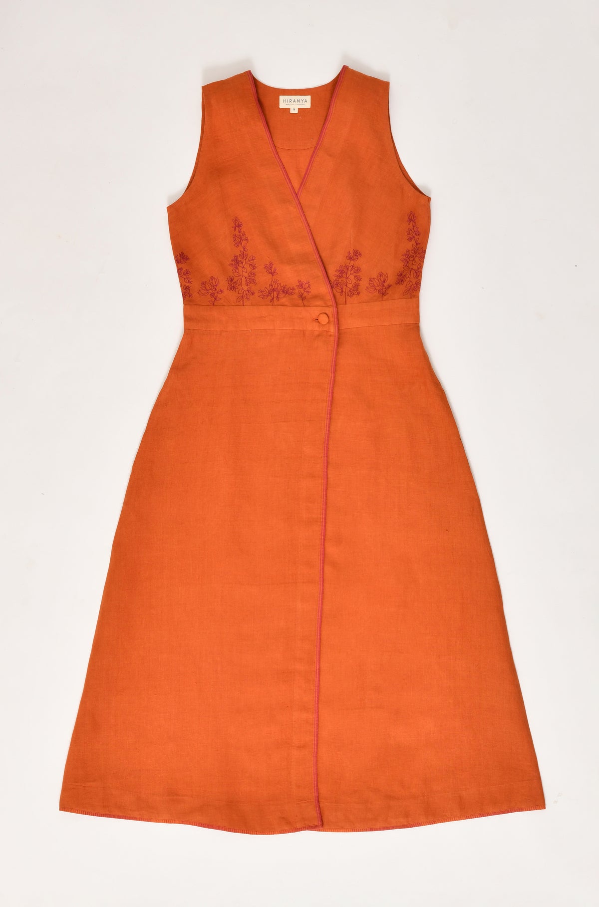 Amber linen midi dress – The Ruth Dress by Hiranya