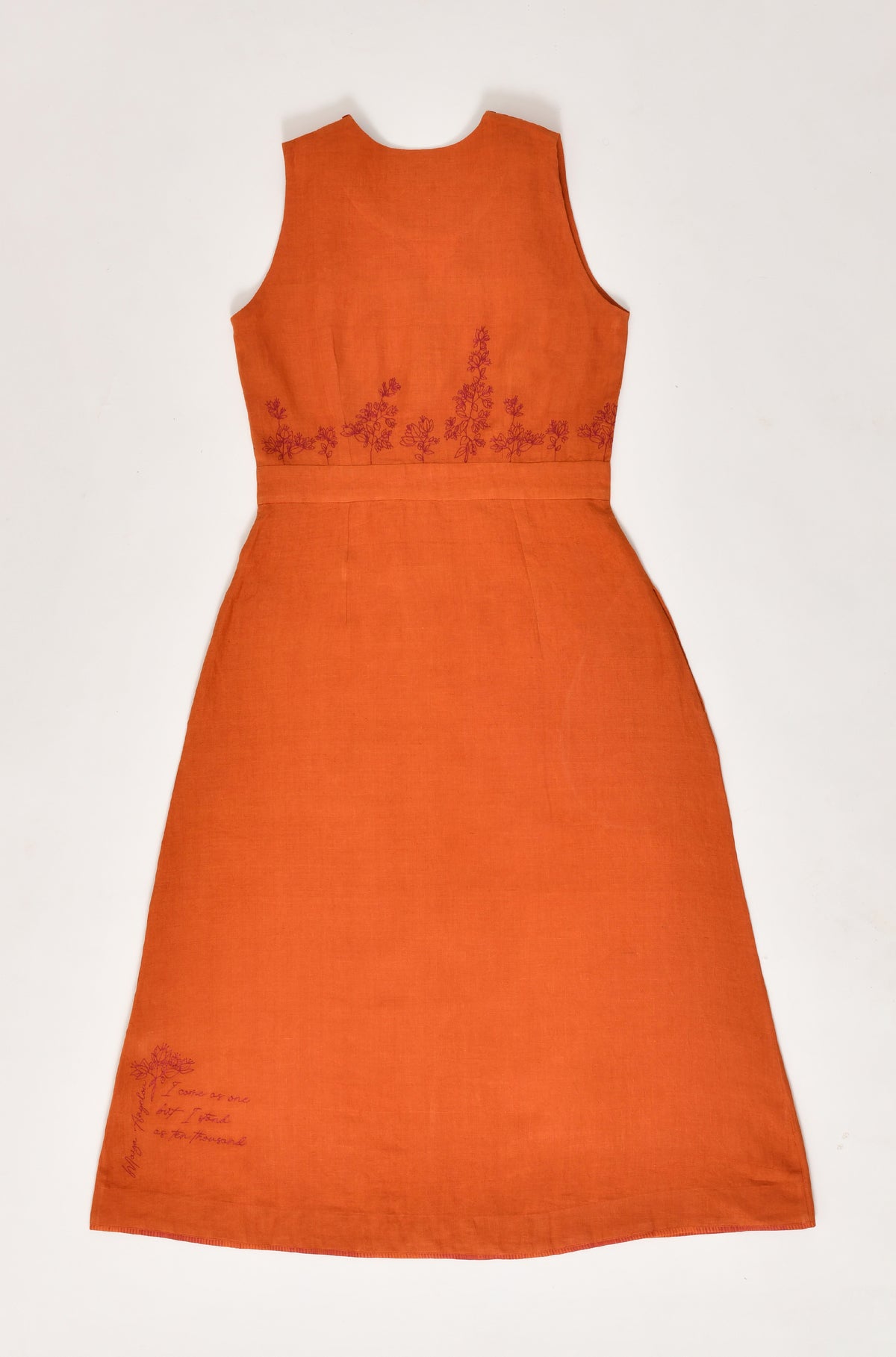 Amber linen midi dress – The Ruth Dress by Hiranya