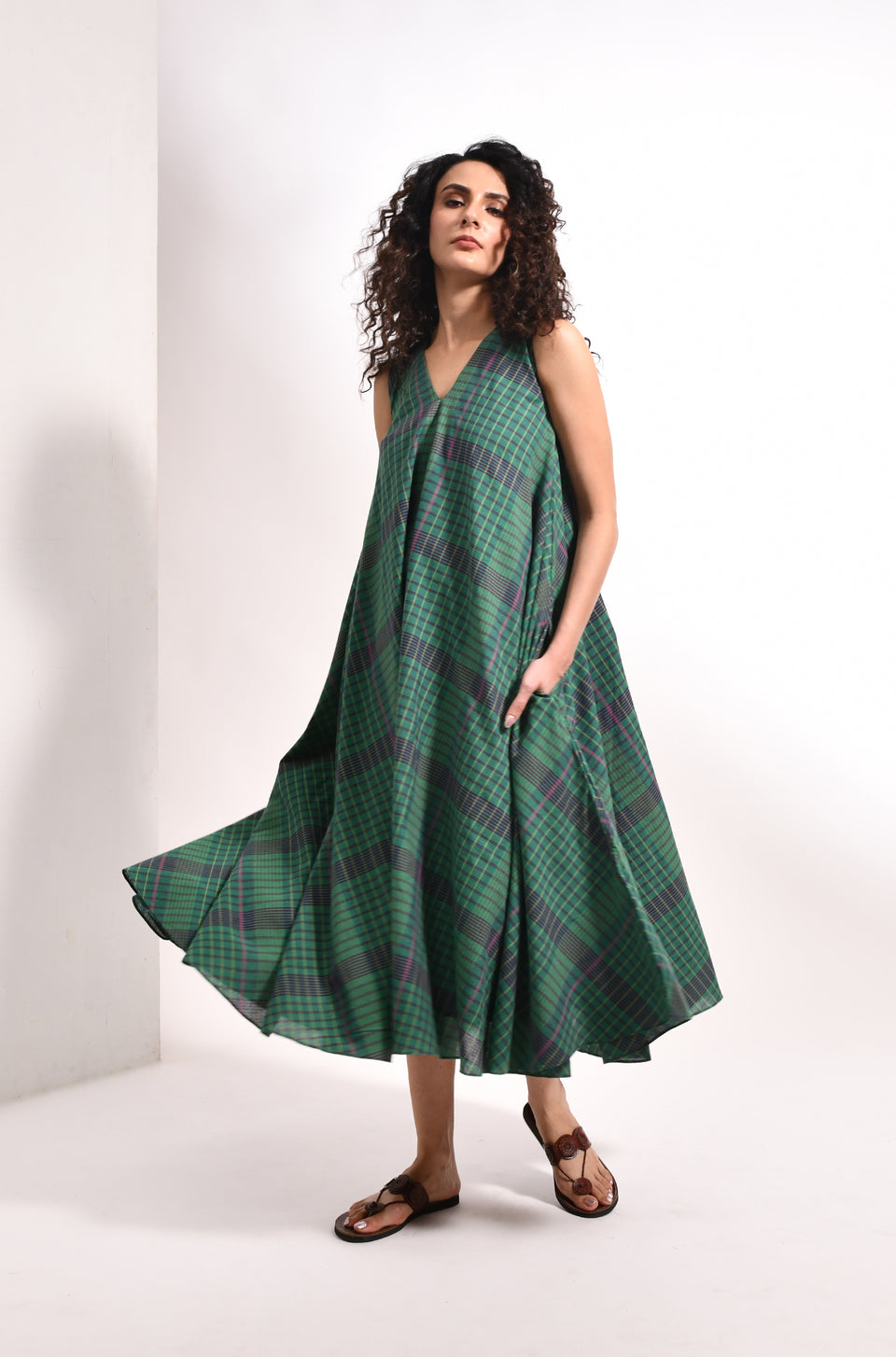 Madras checks ureb dress - handloom cotton dress