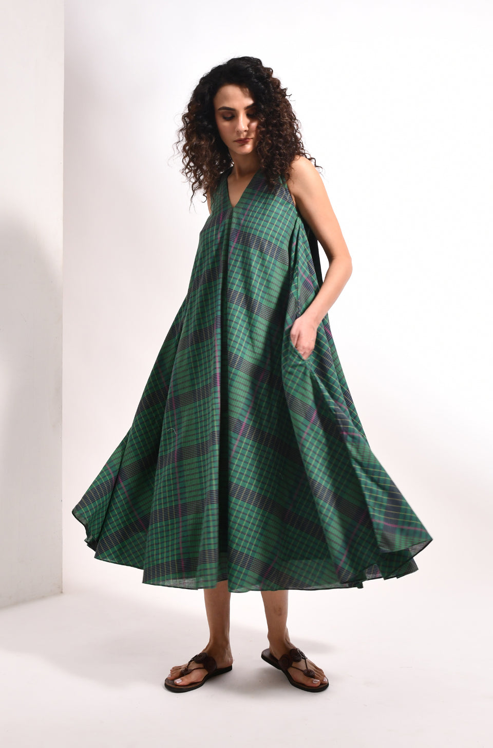 Madras checks ureb dress - handloom cotton dress