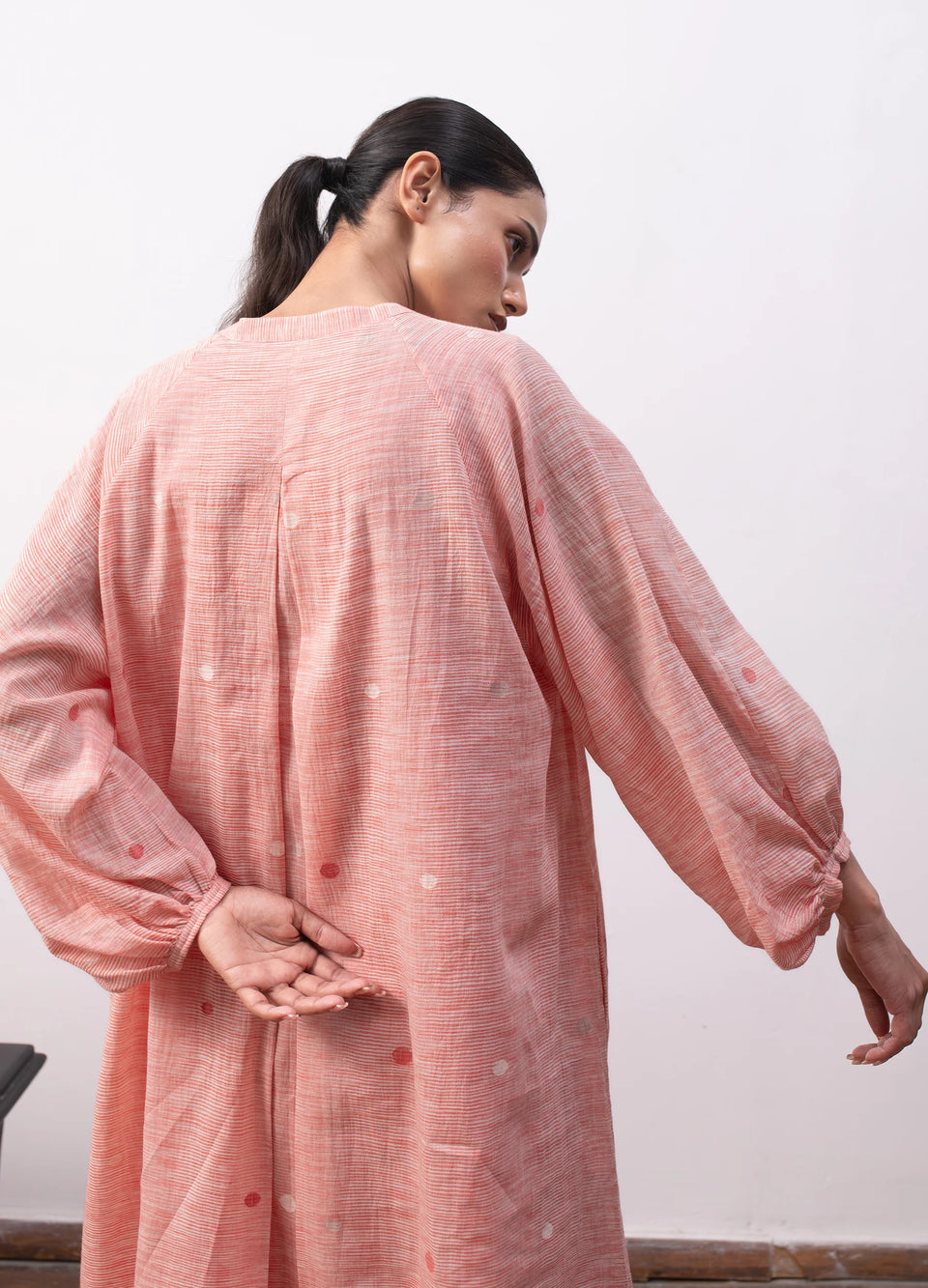 Agnes Jamdani Set- Red & White