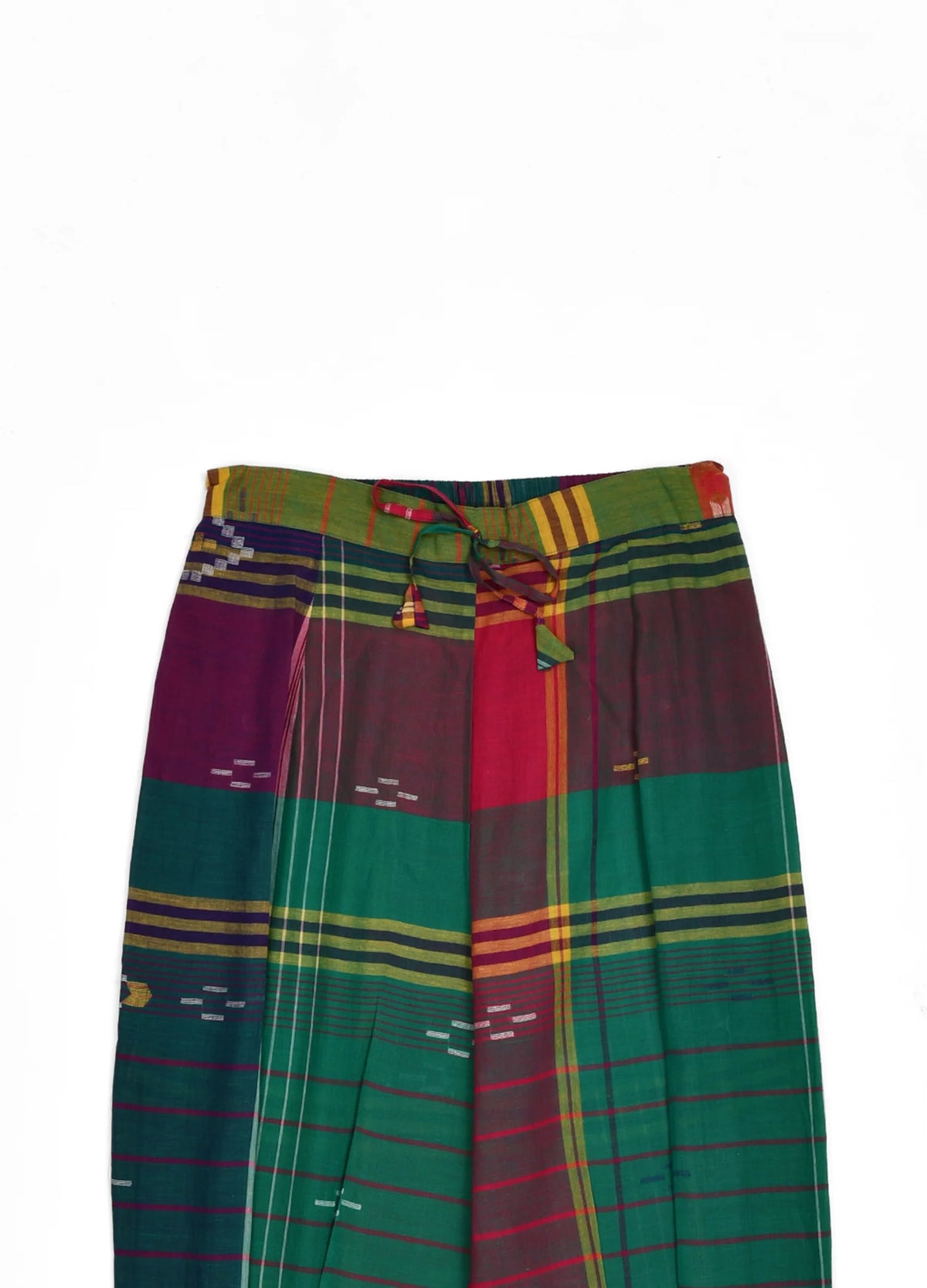 Madras checks co-ord with structured flare top and trousers - Hiranya