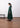 Forest green dress with soft structured silhouette - Hiranya