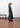 Forest green dress with soft structured silhouette - Hiranya