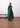 Forest green dress with soft structured silhouette - Hiranya
