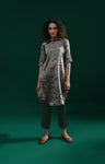 U-hem Tissue Co-Ord (Set of 2)- Mettalic Silver