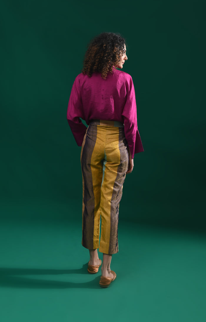 Straight Cut Tissue Trouser- Blue & More