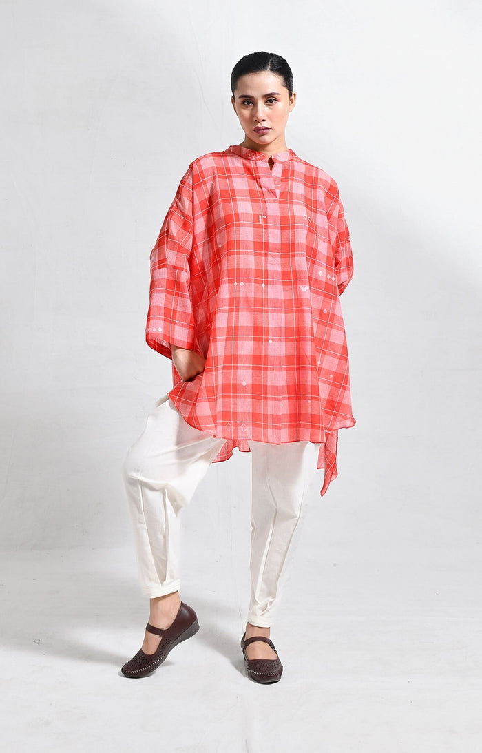 kurta set with traditional handwoven detailing