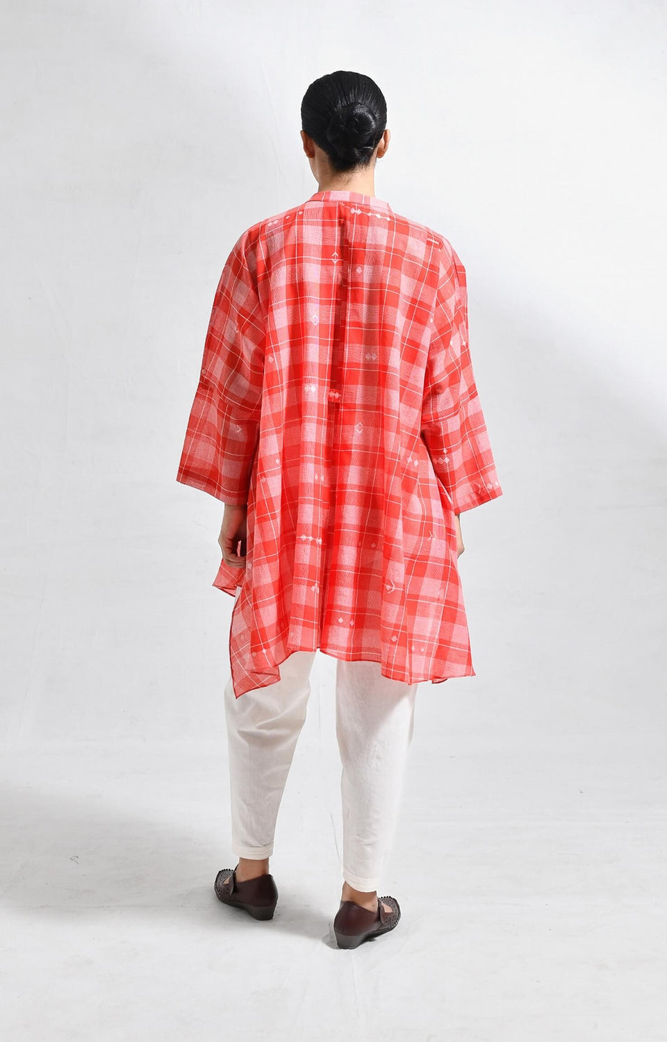 kurta set with traditional handwoven detailing