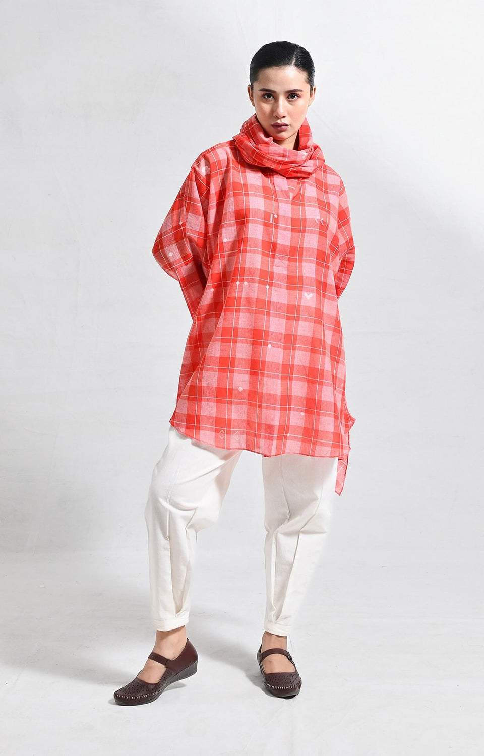 kurta set with traditional handwoven detailing