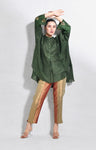 Muse Silk Kurta- Heritage Green