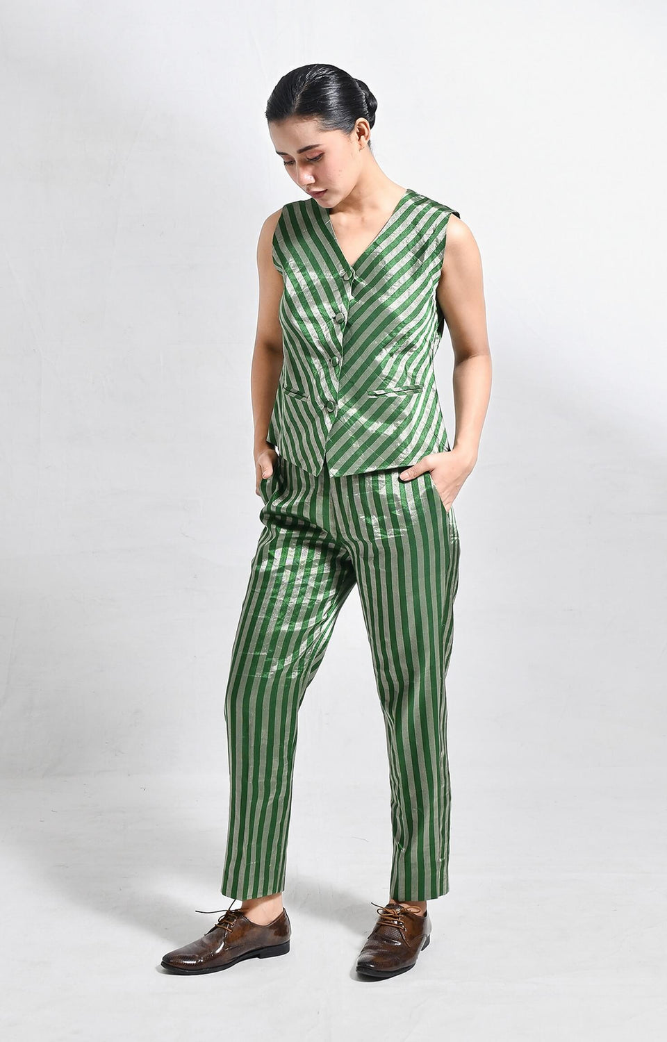 Arbor Waistcoat Co-ord (Set of 2)- Bottle Green