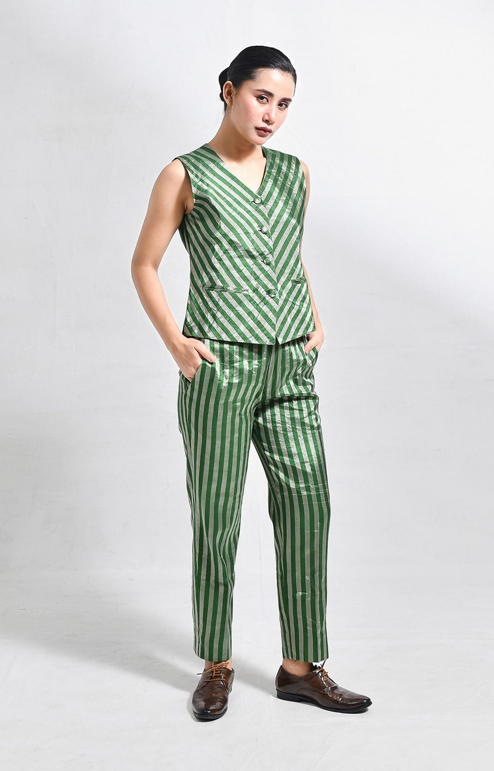 Arbor Waistcoat Co-ord (Set of 2)- Bottle Green