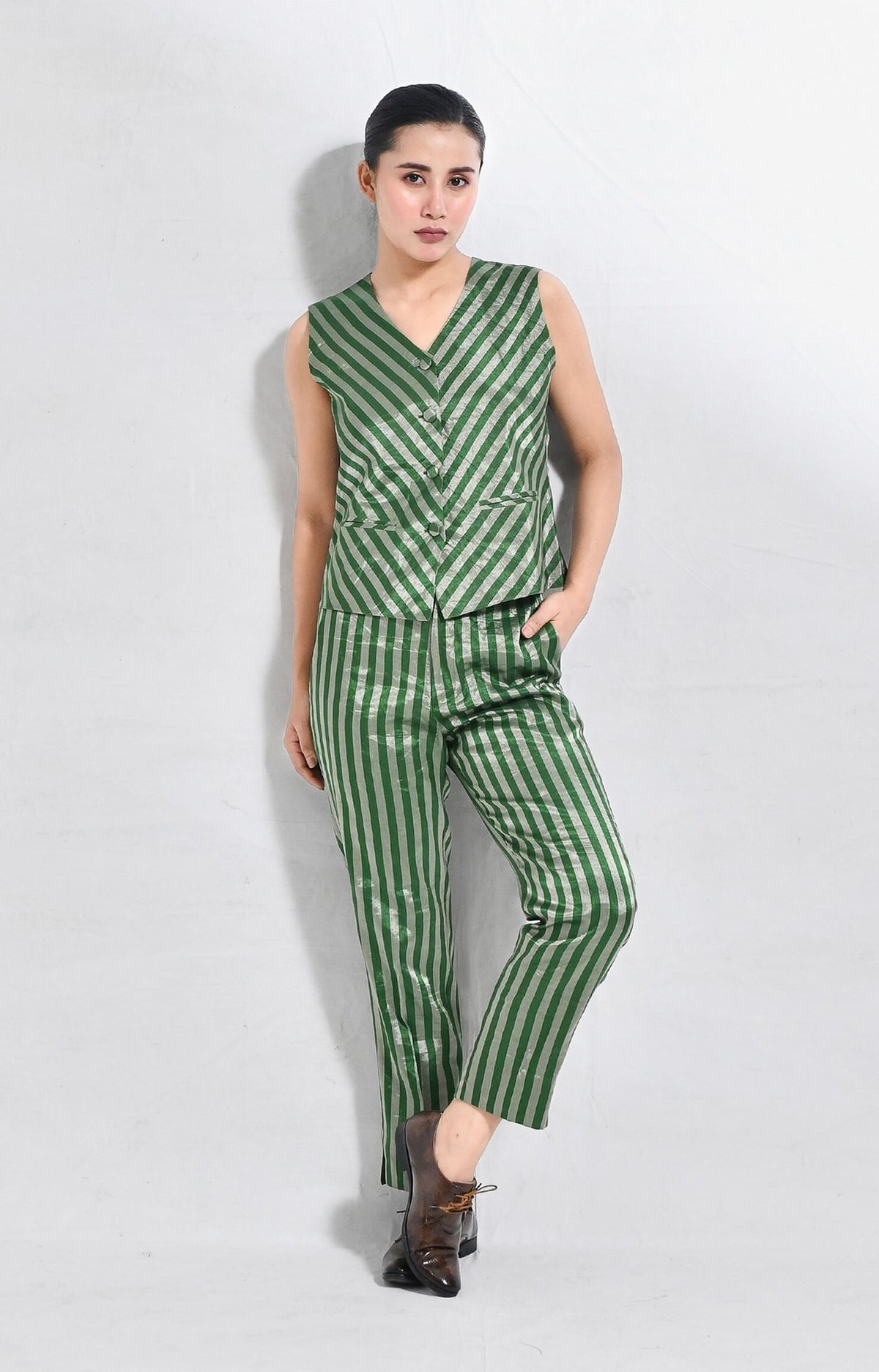 Arbor Waistcoat Co-ord (Set of 2)- Bottle Green