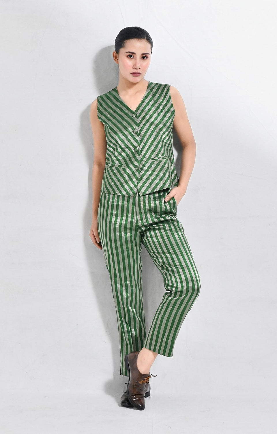 Arbor Waistcoat Co-ord (Set of 2)- Bottle Green
