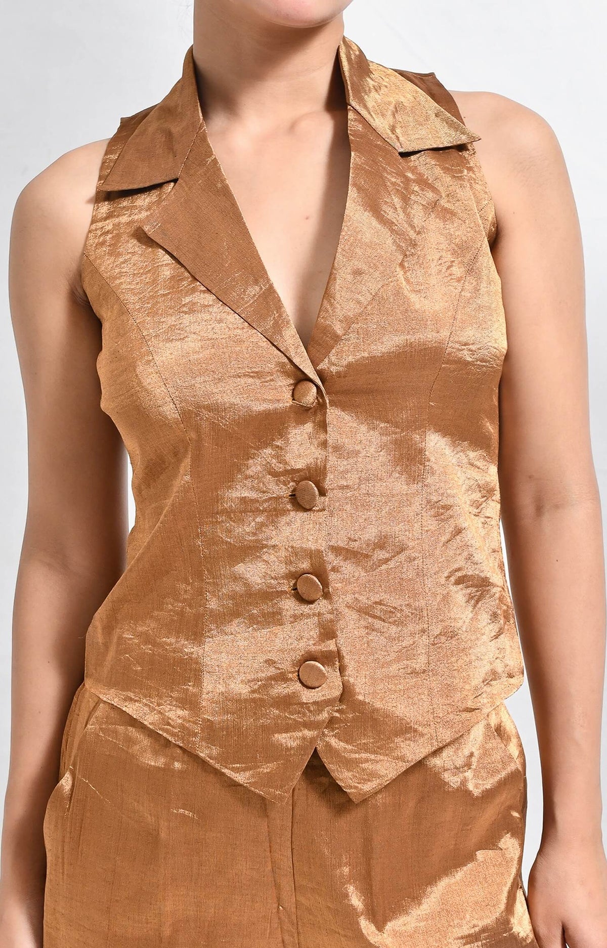 Arbor Waistcoat Co-ord (Set of 2)- Gold