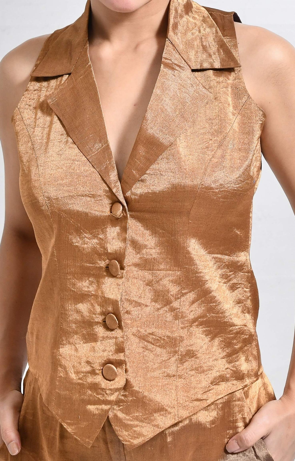 Arbor Waistcoat Co-ord (Set of 2)- Gold