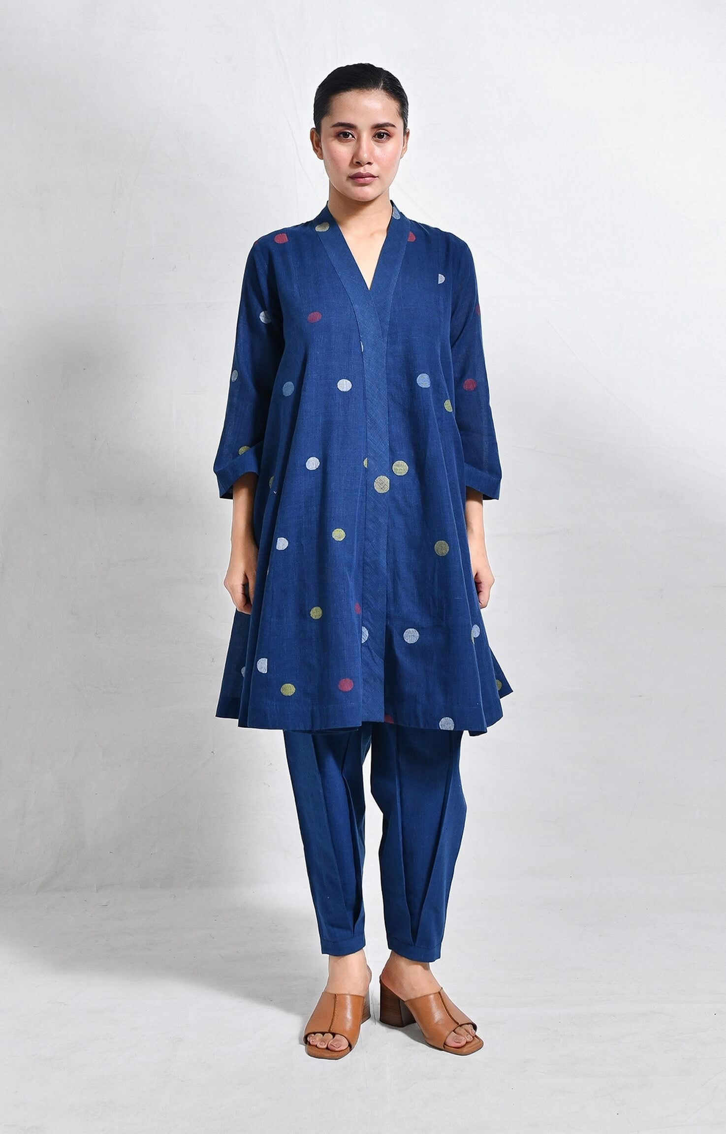 Anara Kurta Set- Indigo