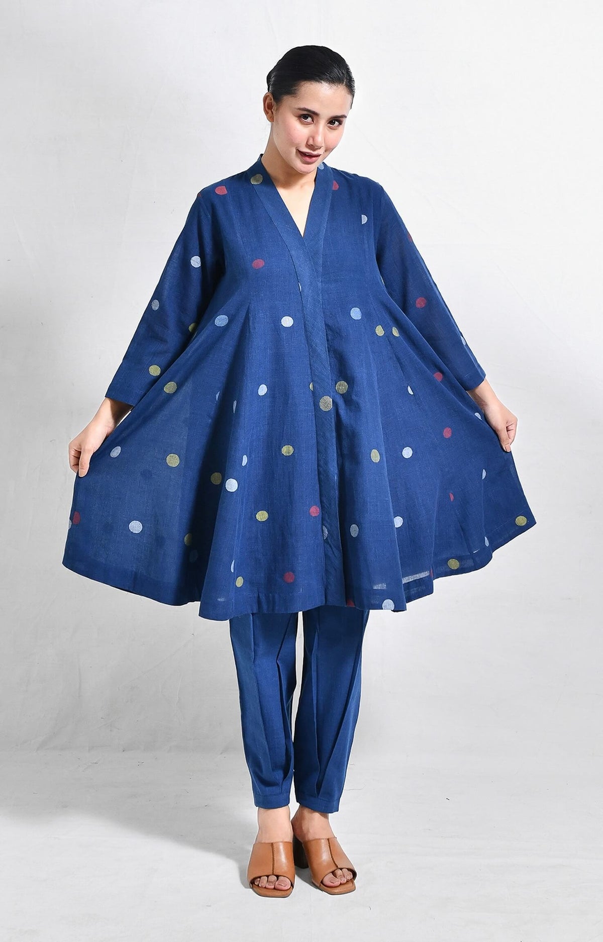 Anara Kurta Set- Indigo