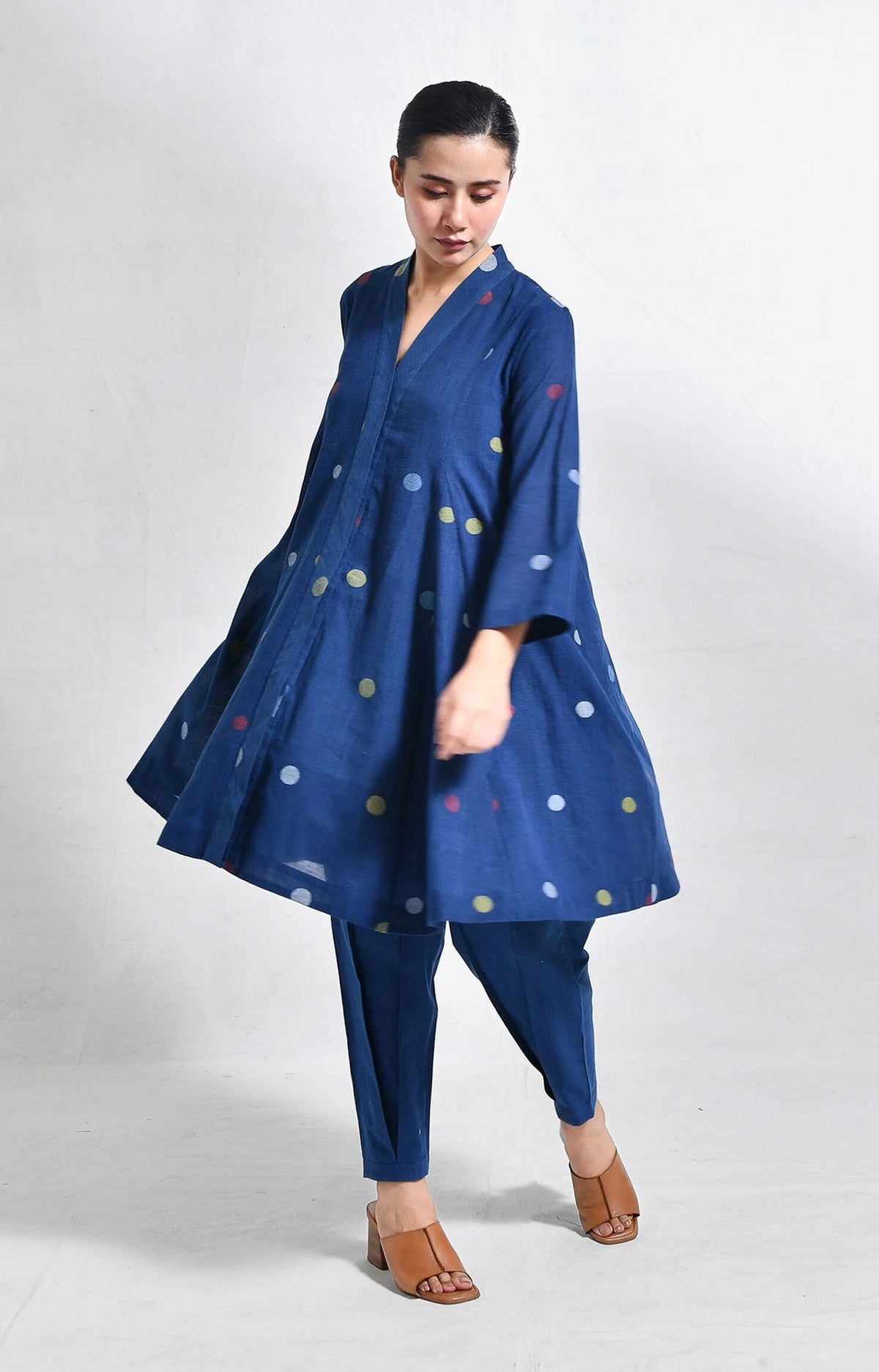 Anara Kurta Set- Indigo