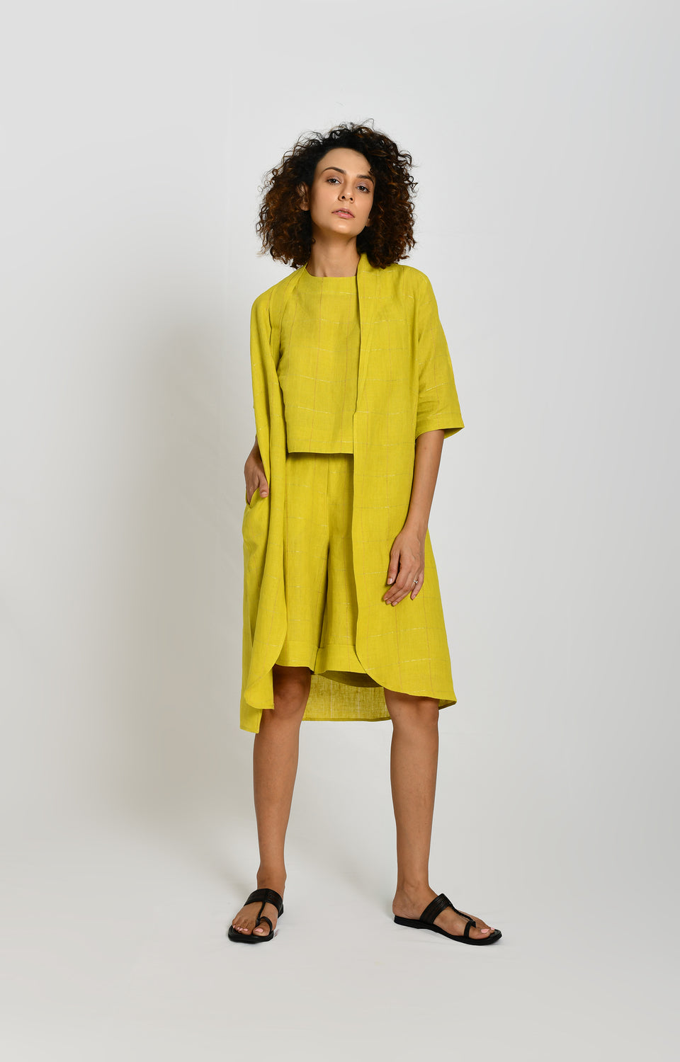 Linen Summer Jacket- Olive