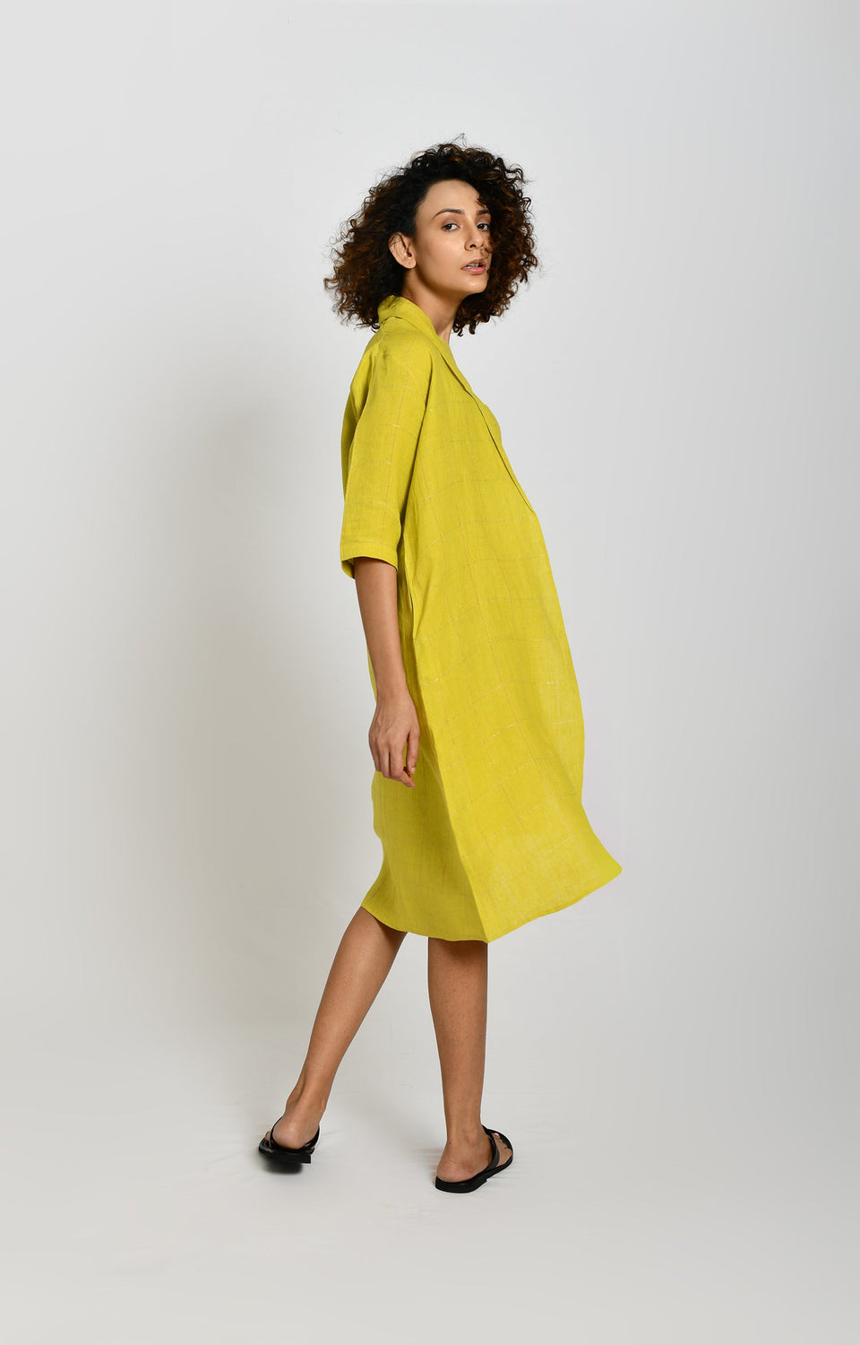 Olive linen bermuda shorts