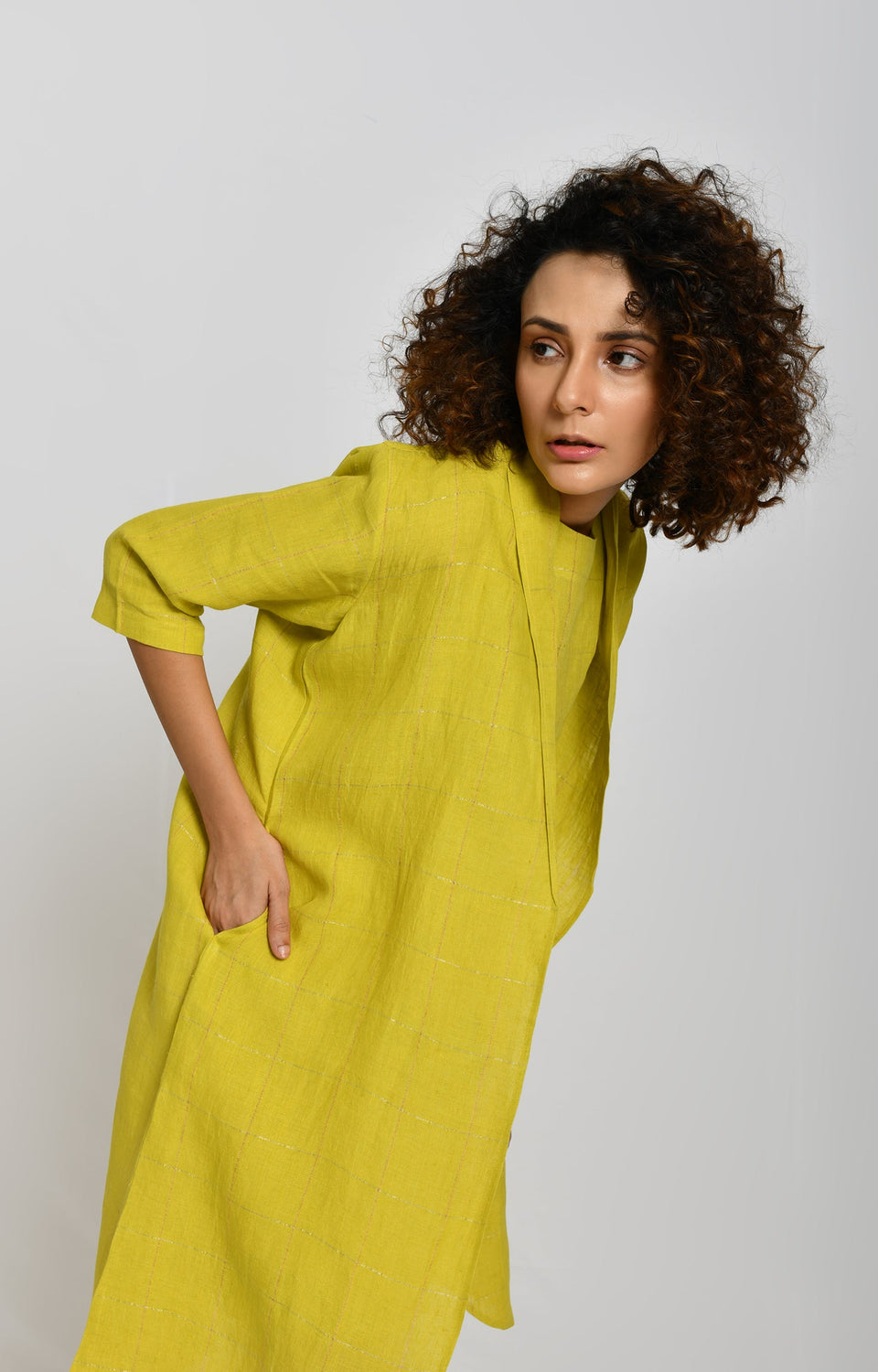 Linen Bermuda Co-ord Set- Olive