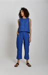 Linen Pant Co-ord Set- Cobalt Blue
