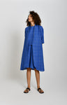 Linen Bermuda Co-ord Set with Summer Jacket- Cobalt Blue