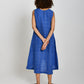 Linen A-Line Dress- Cobalt Blue