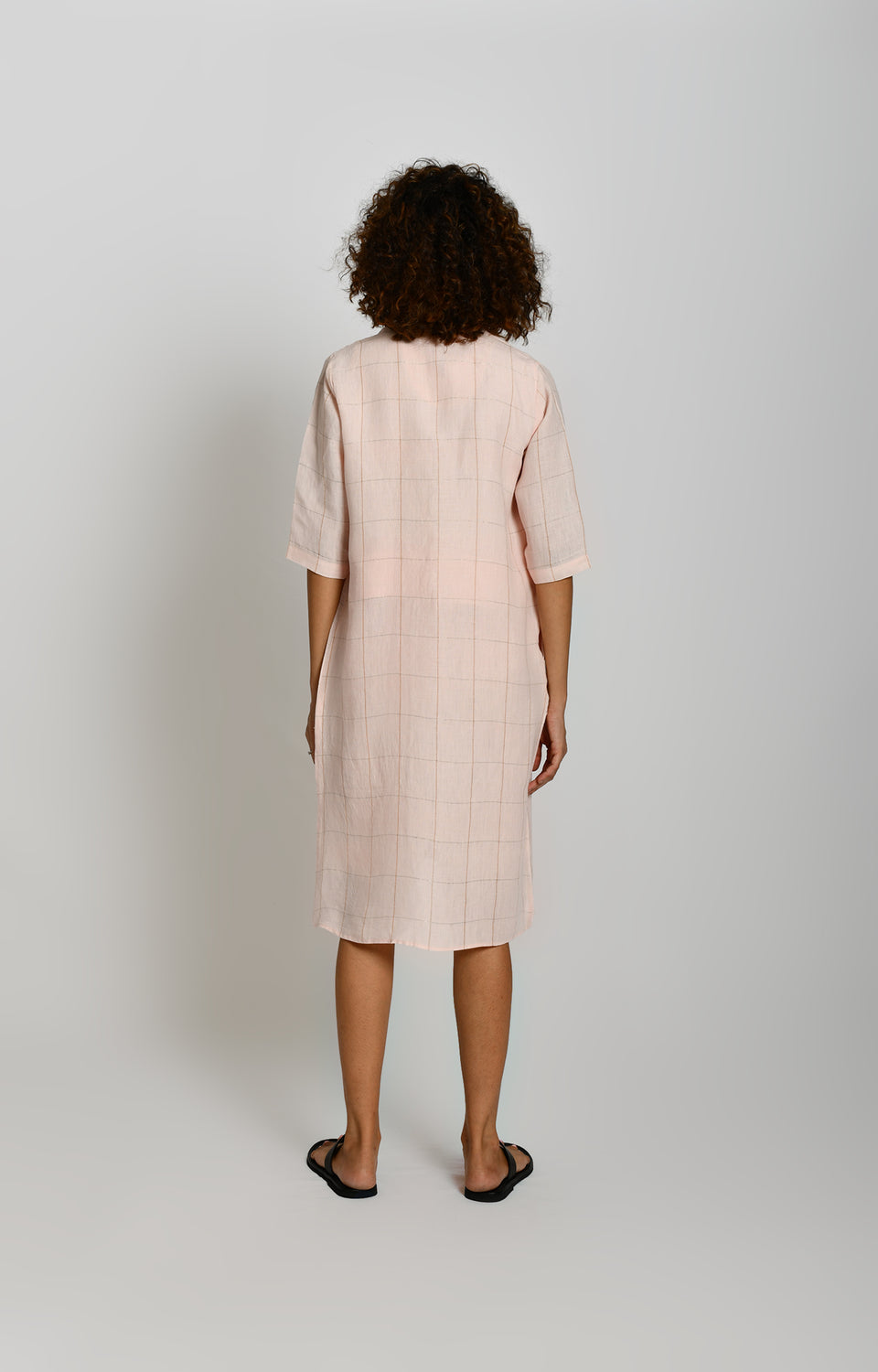 Baby pink linen bermuda co-ord set with jacket