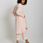 Linen Zari Checks Tunic- Pink