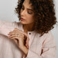 Linen Zari Checks Tunic- Pink