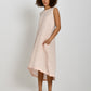 Linen A-Line Dress- Pink