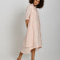 Linen A-Line Dress With Jacket- Pink