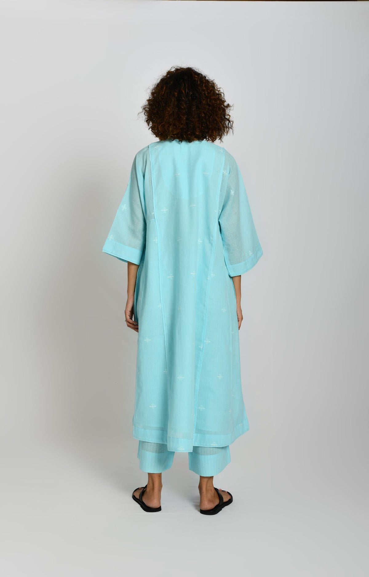 Jamdani Phiran- Light Blue