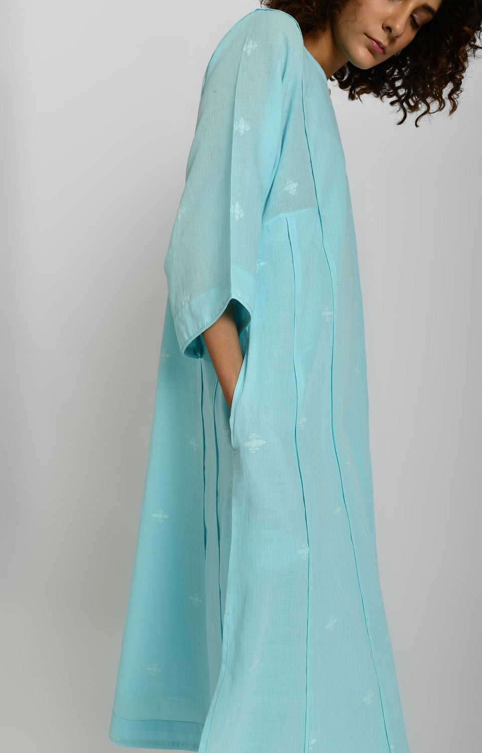 Jamdani Phiran- Light Blue