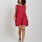 Linen Short Jumpsuit- Pink