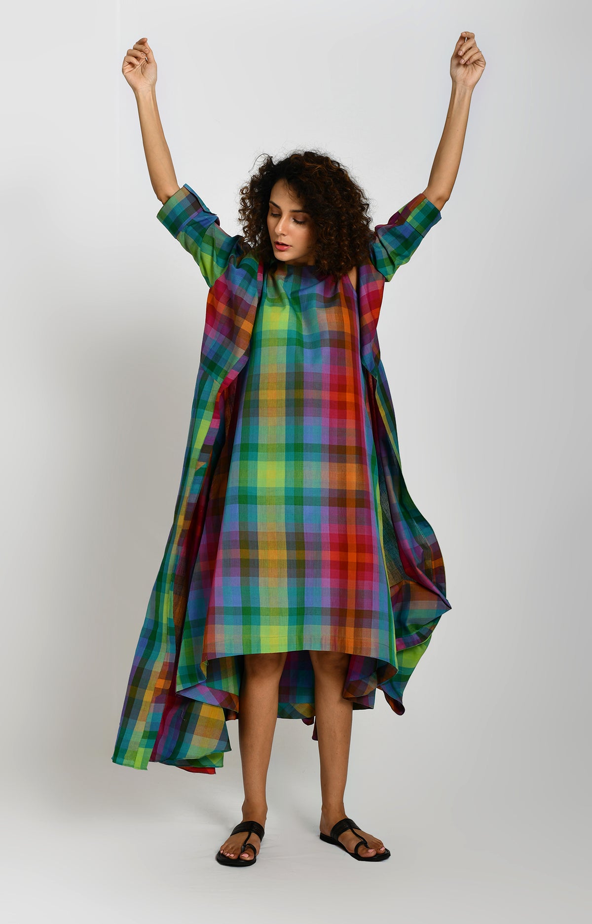 Madras checks Queens jacket with structured design