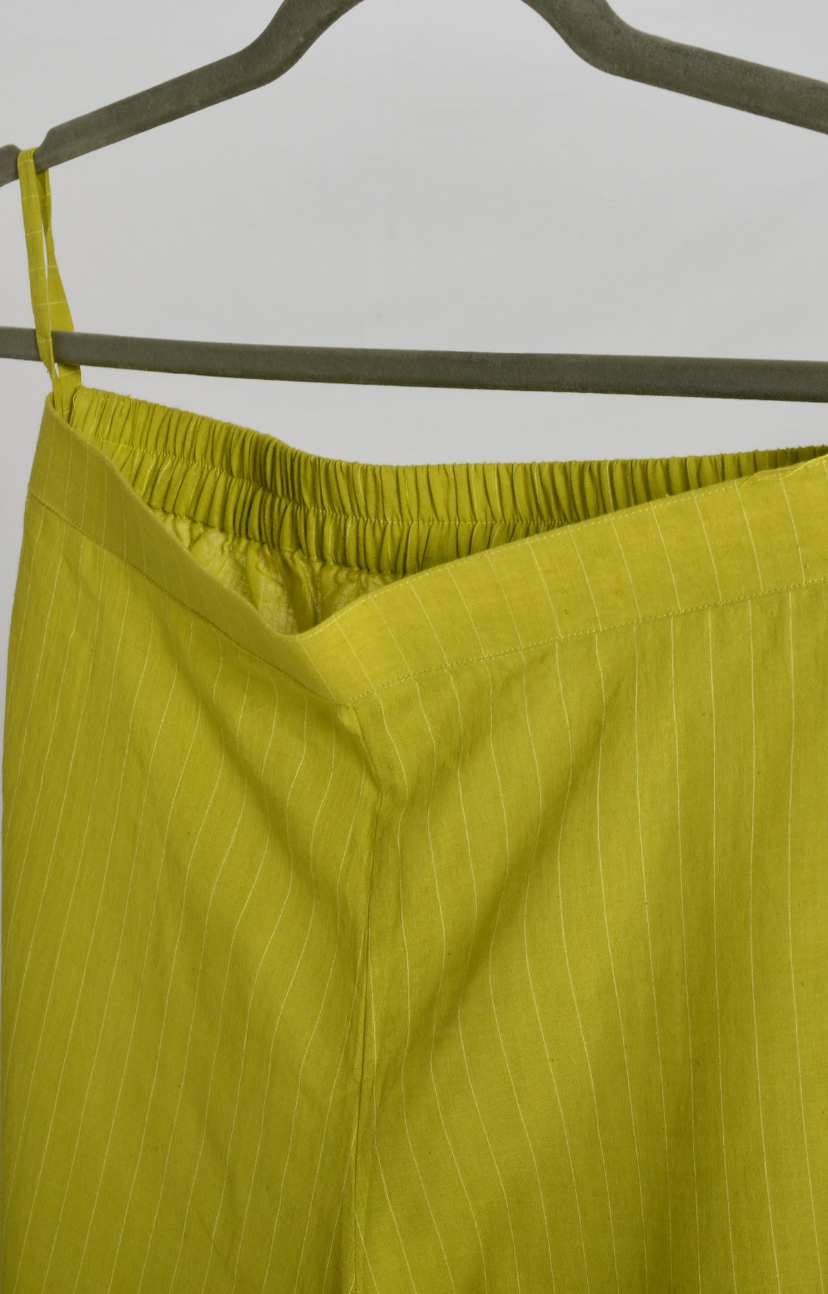 Olive striped kaftan co-ord set for women – Hiranya